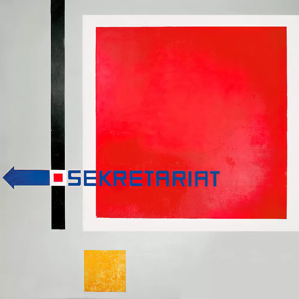 Wandbild von Herbert Bayer, Bauhaus Weimar.