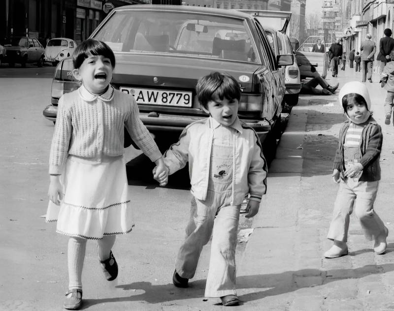 Berlin, 1977, Kinder in Kreuzberg.