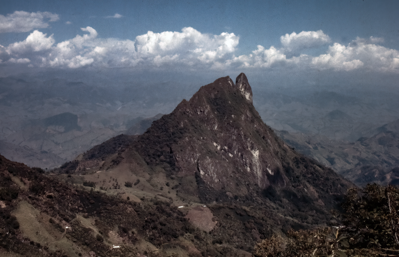 1984, Cerro Batero Quinchía. Symbolträchtiger Berg der Gemeinde Quinchía.