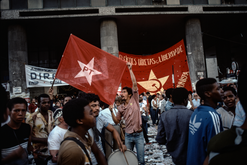 1984, Rio de Janeiro, Demonstration für die direkten Wahlen.