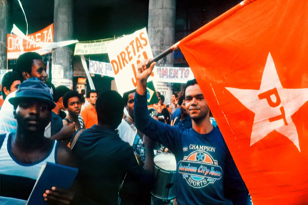 1984, Rio de Janeiro, Demonstration für die direkten Wahlen.