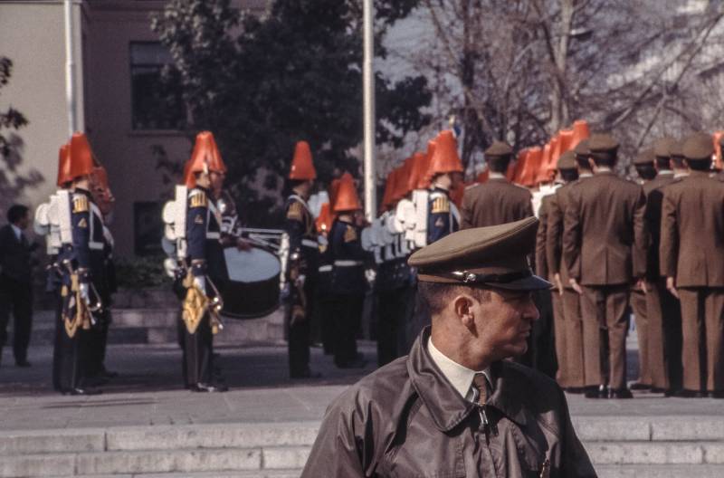 Aufmarsch des Militärs in Santiago de Chile.