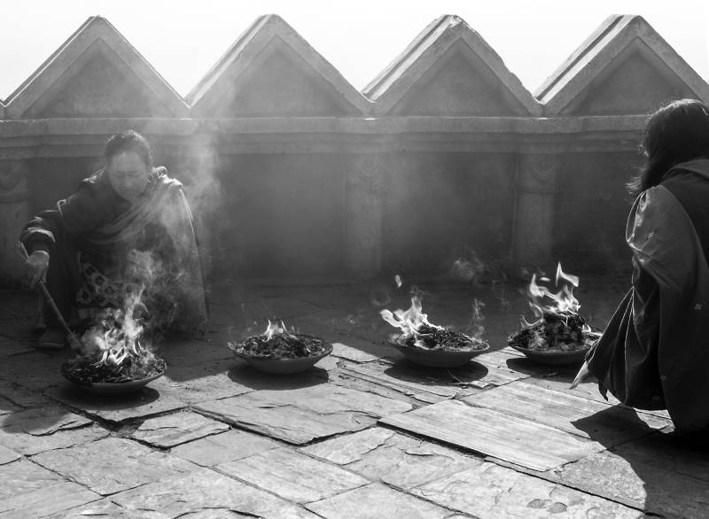 2024. Nepal. Sicht auf Kathmandu, Swayambhunath Stupa.