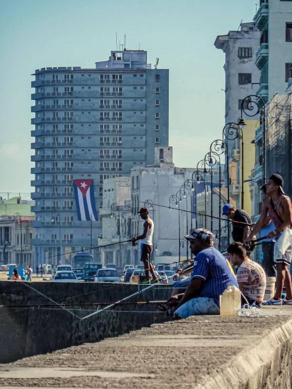 2017, Fischer am Malecon.