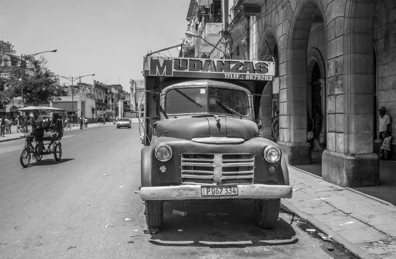 2018, Zügelauto in Havanna.