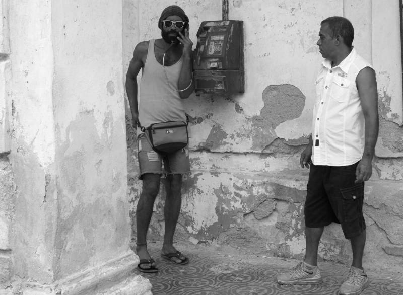 2018, öffentliches Telefon in Havanna.