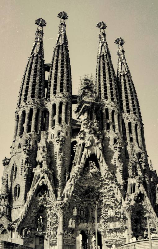 Barcelona, Blick auf die Sagrada Família.