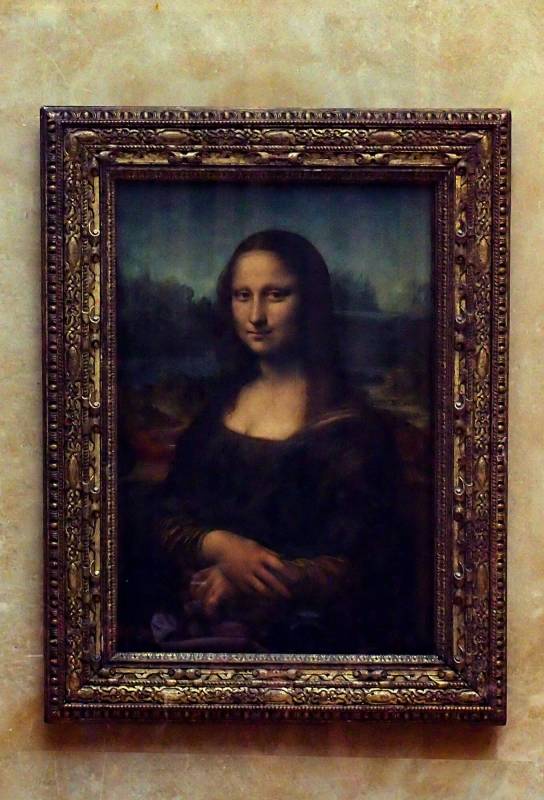 2018, Paris, Louvre, Mona Lisa ist das weltberühmtes Ölgemälde von Leonardo da Vinci aus der italienischen Renaissance Anfang des 16. Jahrhunderts.