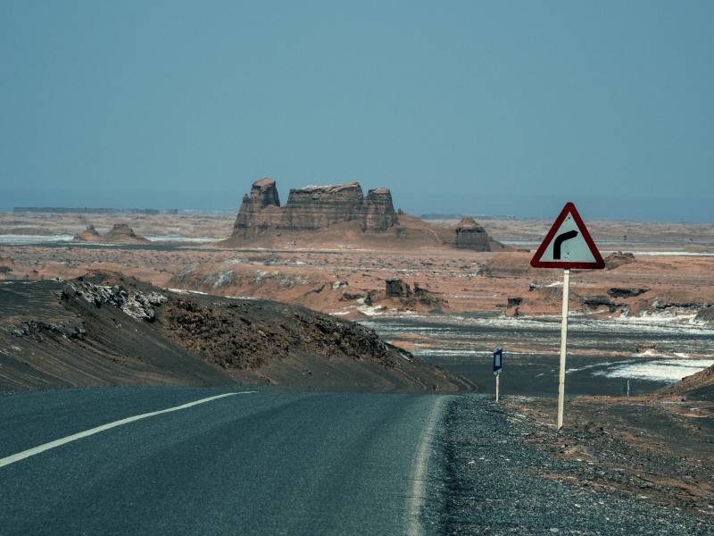 2019, einzigartige Landschaft der Lut-Wüste.