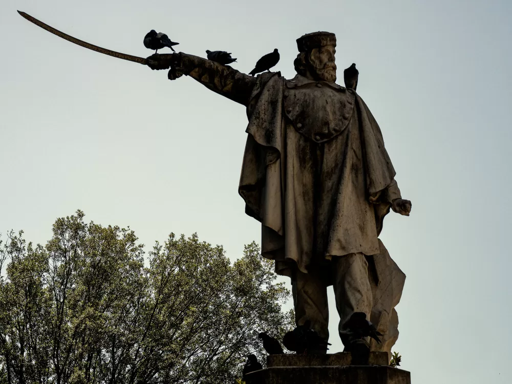 Città di Castello, Umbria, Marmorstatue von Garibaldi.