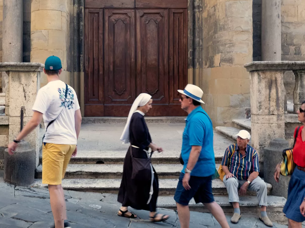 In den Gassen von Arezzo.