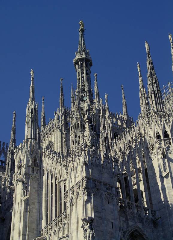 Mailand, Blick auf die gotische Kathedrale.