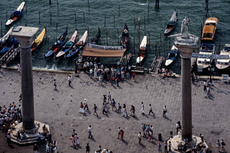 Venedig, Blick auf 2018, Gondoliere-Anlaufstelle.