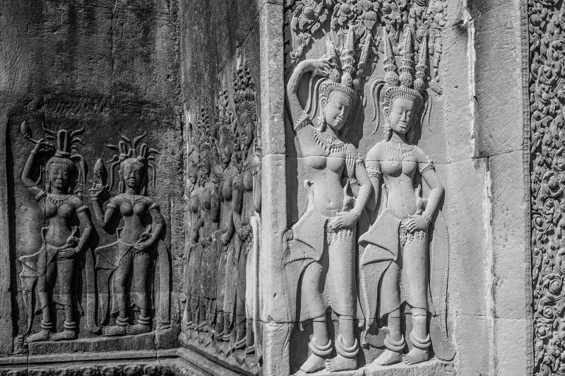 Flachrelief in Angkor Wat.