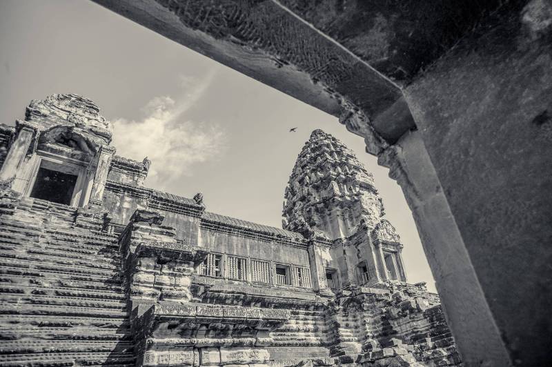 Angkor Wat, die Tempelanlage gilt als das grösste sakrale Bauwerk der Welt und erstreckt sich über ein Gebiet von 200 Quadratkilometern.