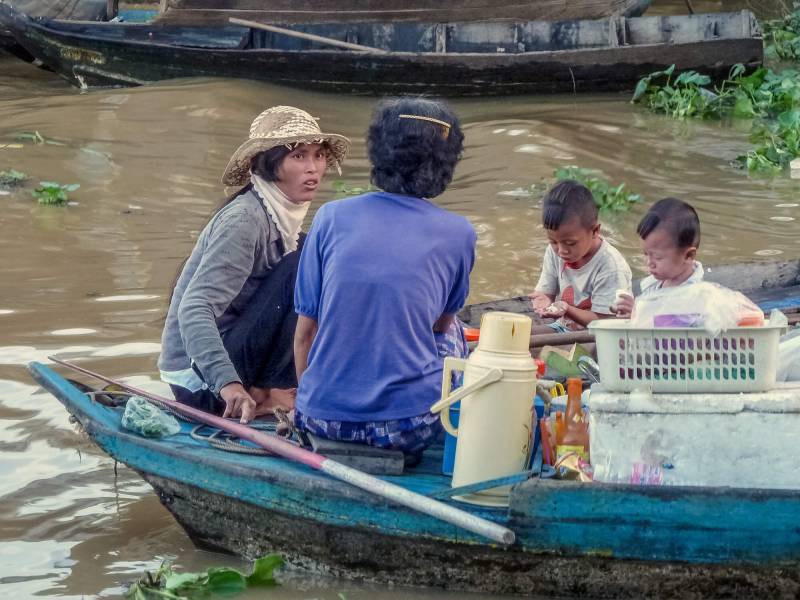 Fischerinnen im Tonle-Sap-See.