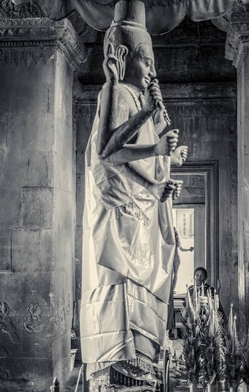 Buddha-Statue in Angkor Wat.