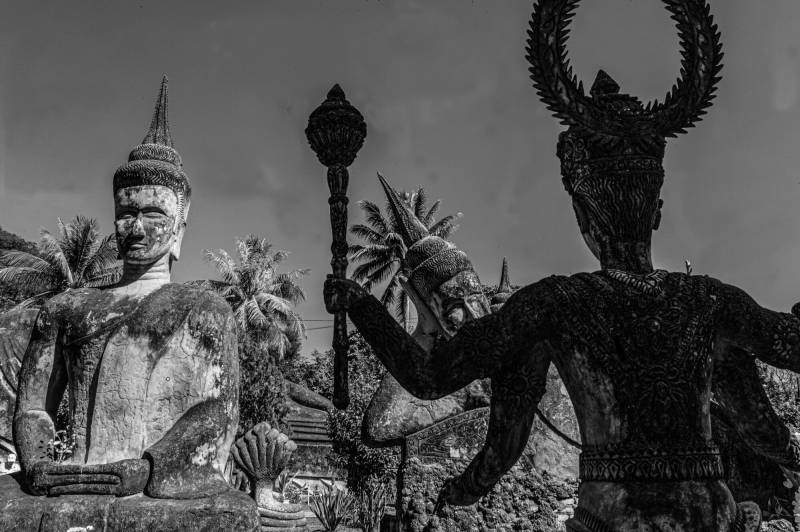 2019, der Budda-Park mit Hindu- und Buddha-Skulpturen.