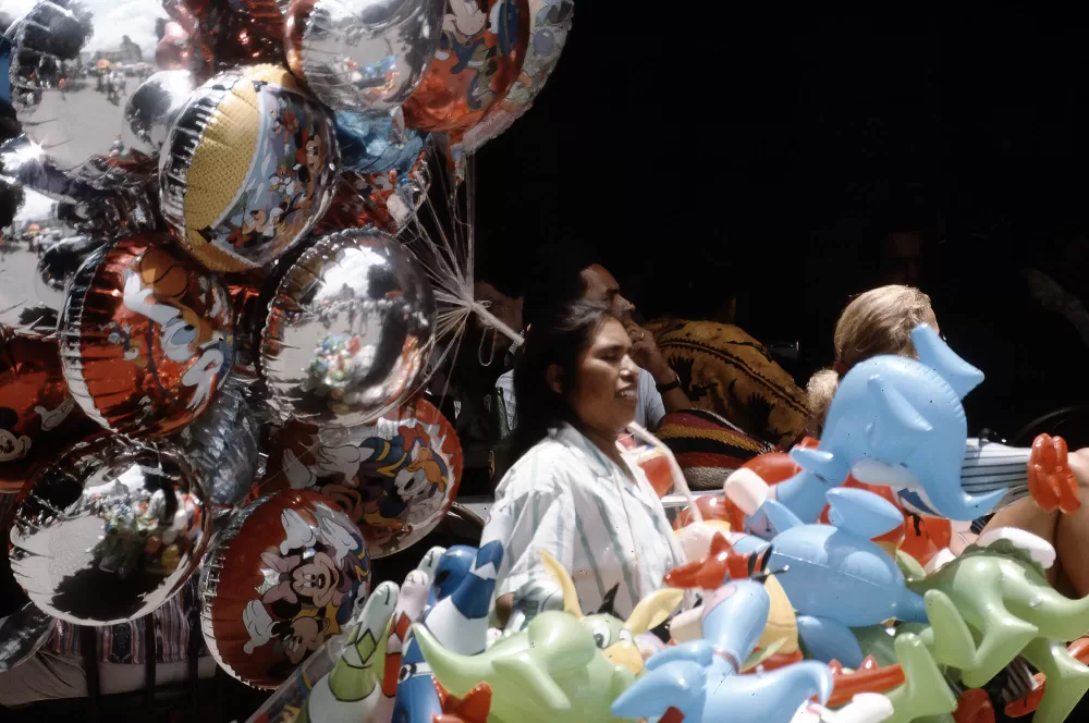 1996, Ballonverkäuferin in Merida.