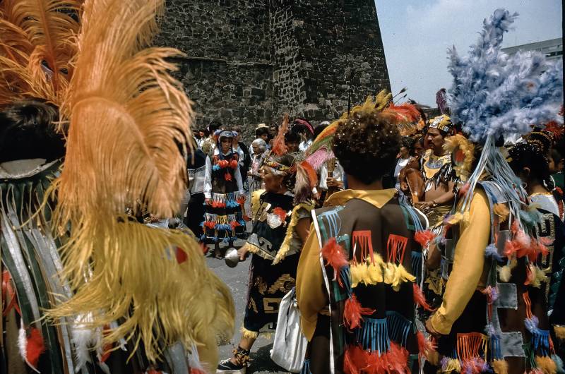 1996, Indigene auf dem Plaza de Armas von Mexico D.F.