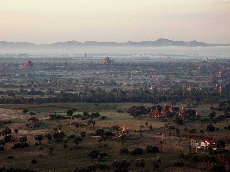 2016, Bagan aus der Vogelperspektive zu sehen, ist ein Erlebnis.