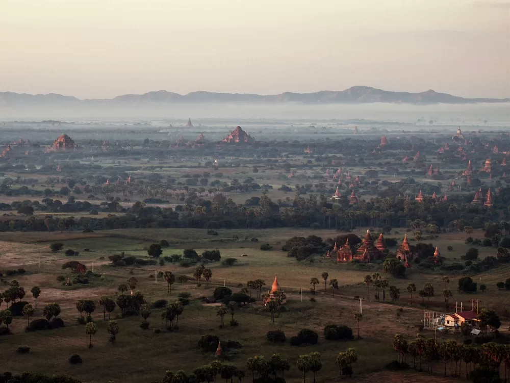 2016, Bagan aus der Vogelperspektive zu sehen, ist ein Erlebnis.