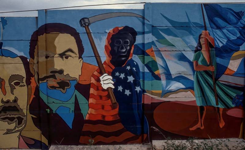 1983, nach der Befreiung wurden in Managua viele Wandmalereien (Murales) angefertigt .