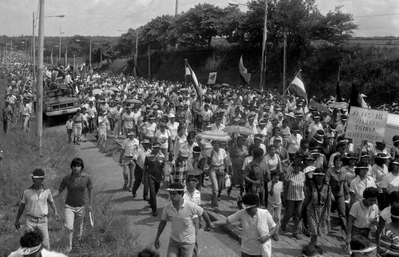 1983, Grossdemonstration in Managua.