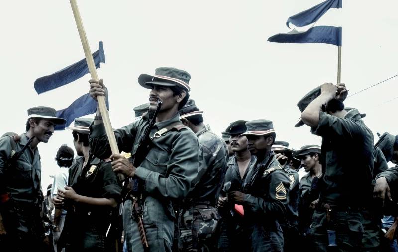 1983, Demonstration der Frente Sandinista de Liberación Nacional (FSLN).