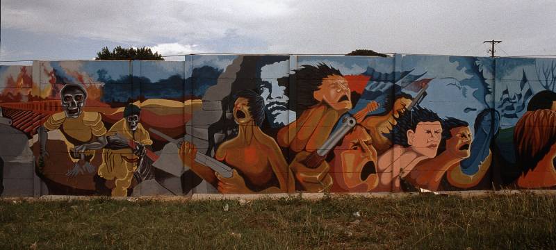 1983, Wandmalerei in Managua.