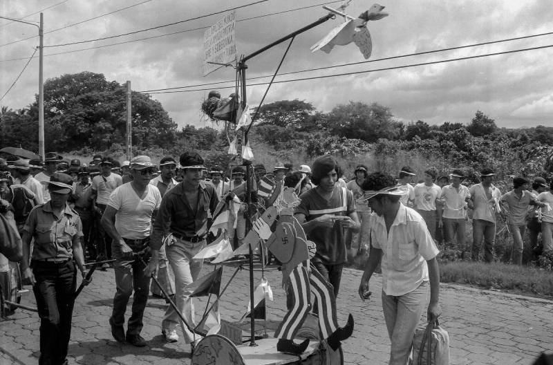 1983, Managua, Demonstration gegen den US-Imperialismus.