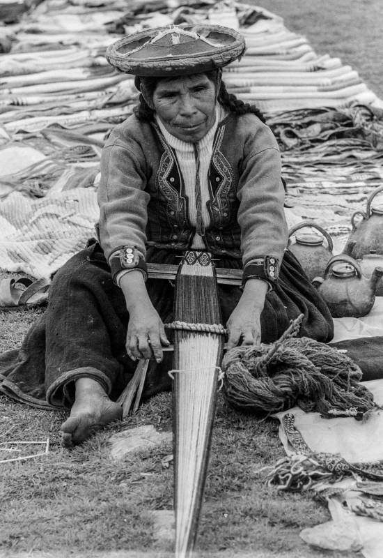 1985, Weberin im Valle Sagrado de los Incas (heiliges Tal der Inkas).