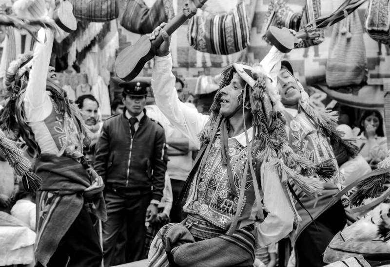 1985, Folklore-Fest im Valle Sagrado.