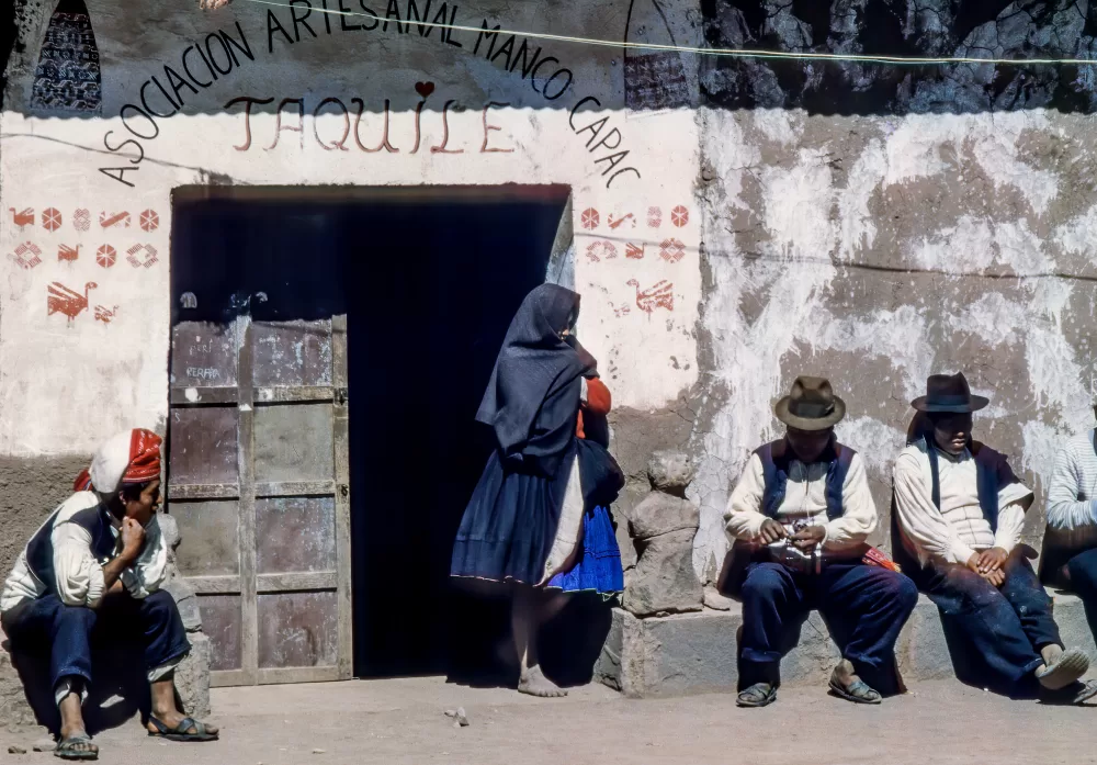 1985, Taquile im Titicaca-See, Südamerikas zweitgrösster See.