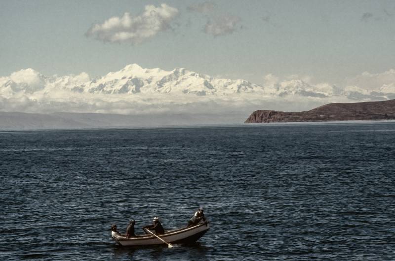 1985, Titicaca-See zwischen Peru und Bolivien.