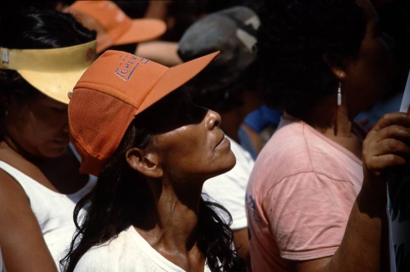 1990, Iquitos, Protestveranstaltung gegen die Regierung.