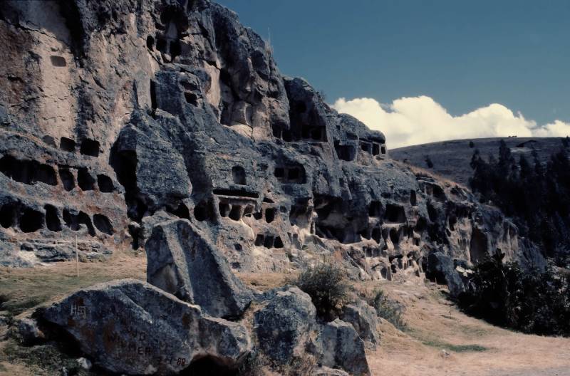 1988, Cajamarca, Ventanillas de Otuzco, früher Getreidespeicher.