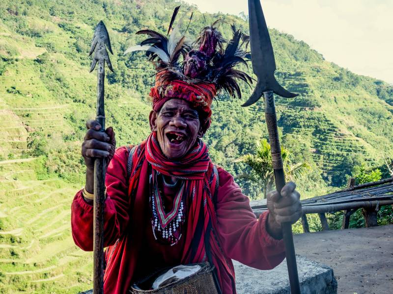 Banaue, Begegnung mit einem «Medizinmann».