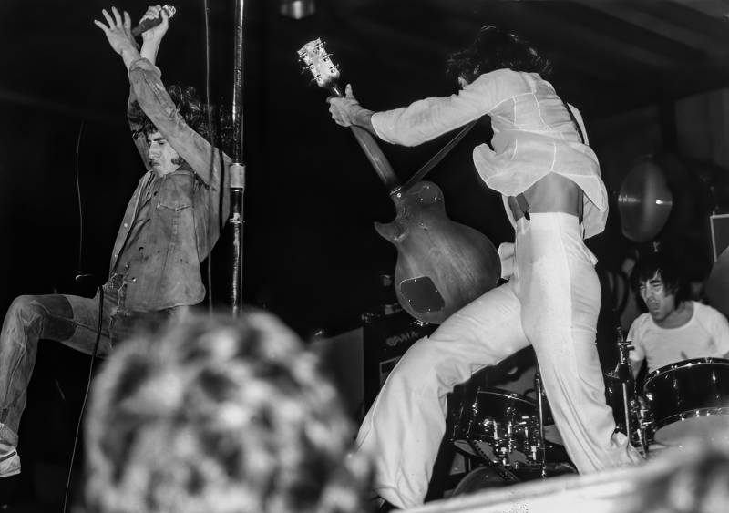 5.9.1972, Mehrzweckhalle Wetzikon, The Who, Roger Daltrey, Pete Townshend, Keith Moon (†1978).