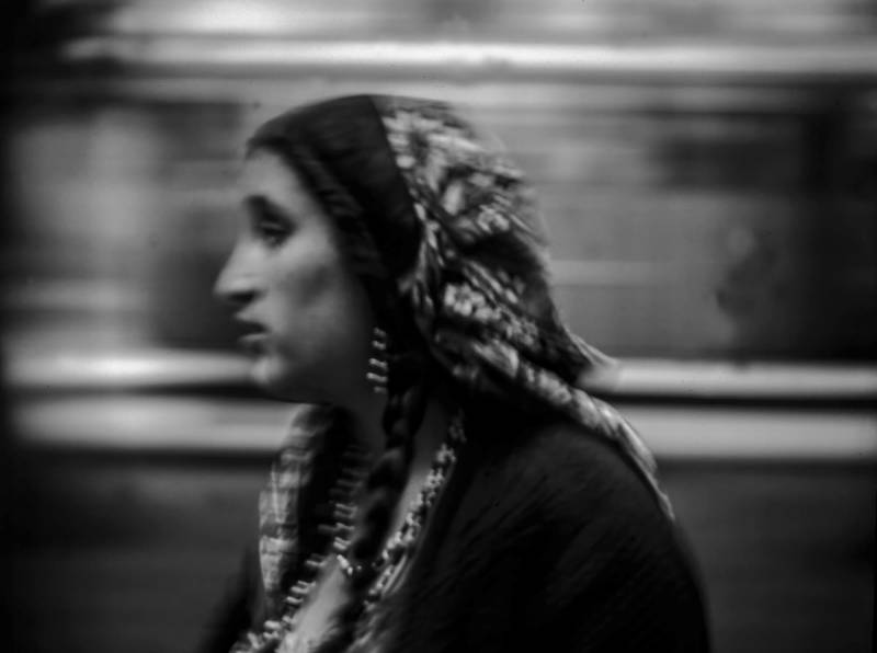 Roma-Frau in Moskau.