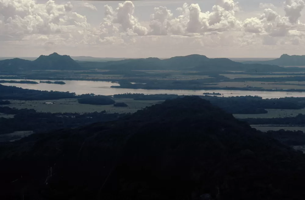 Blick aus dem Flugzeug ins Amazonasbecken.