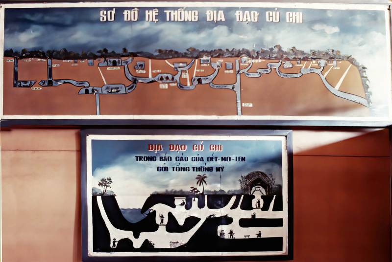 1984, grafische Darstellung der Củ Chi-Tunnels.