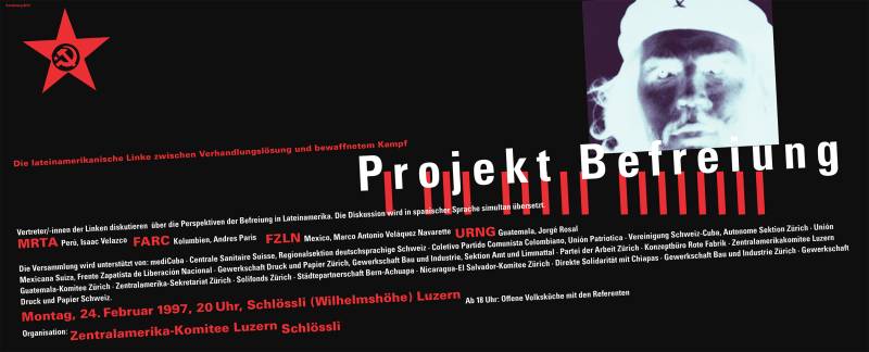 1997, Zürich, Luzern, Basel, Projekt Befreiung mit Vertretern verschiedenen lateinamerikanischen Befreiungsbewegungen.