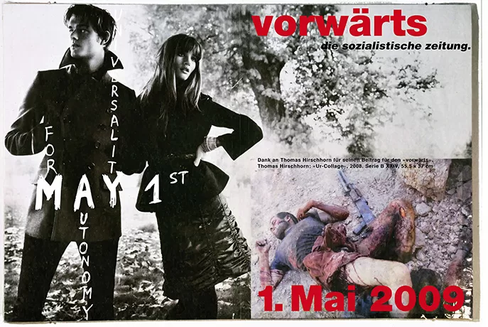 2008, Thomas Hirschhorn, Richard Frick, Bruno Margadant, Cover für die sozialistische Zeitung «vorwärts».
